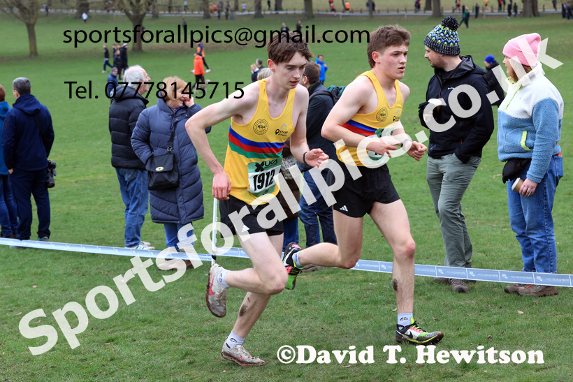 Mens Under-20s 2026 UK CAU Inter Counties Cross Country, Wollaton Park, Nottingham. Photo: David T. Hewitson/Sports for All Pics